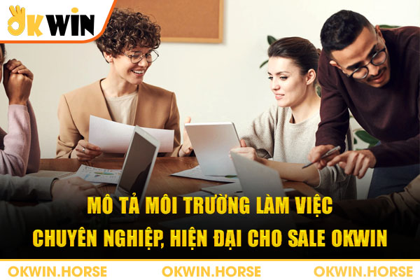 Mô tả môi trường làm việc chuyên nghiệp, hiện đại cho sale okwin